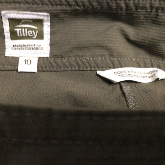 Tilley Goes With Anywhere Skirt/Skort Anti-theft Size 10 Olive Green - Picture 6 of 10